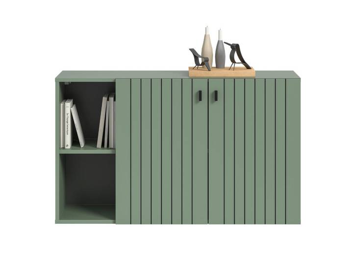 Mid.you Schuhschrank, Graugrün, Kunststoff, 106x63x37 cm, FSC Mix, Kleinmöbel