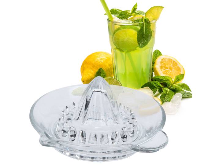 Manuelle Zitronenpresse aus Glas, Ø 14 cm