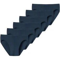 UNCOVER by SCHIESSER Herren Slip, 6er Pack - UNCOVER Cotton, Supermini, Single Jersey Dunkelblau / L
