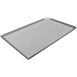 Virtus Backblech aus Aluminium unbeschichtet, 600x400 mm - 4 Seiten 90°, gelocht (LEC30010)