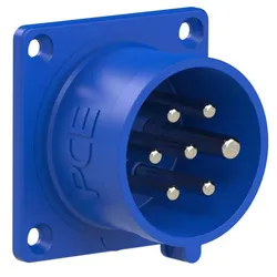 PCE 617-9v CEE-Anbaugerätestecker gerade (70x70mm) 16A 7p 9h IP44/IP54 6179v
