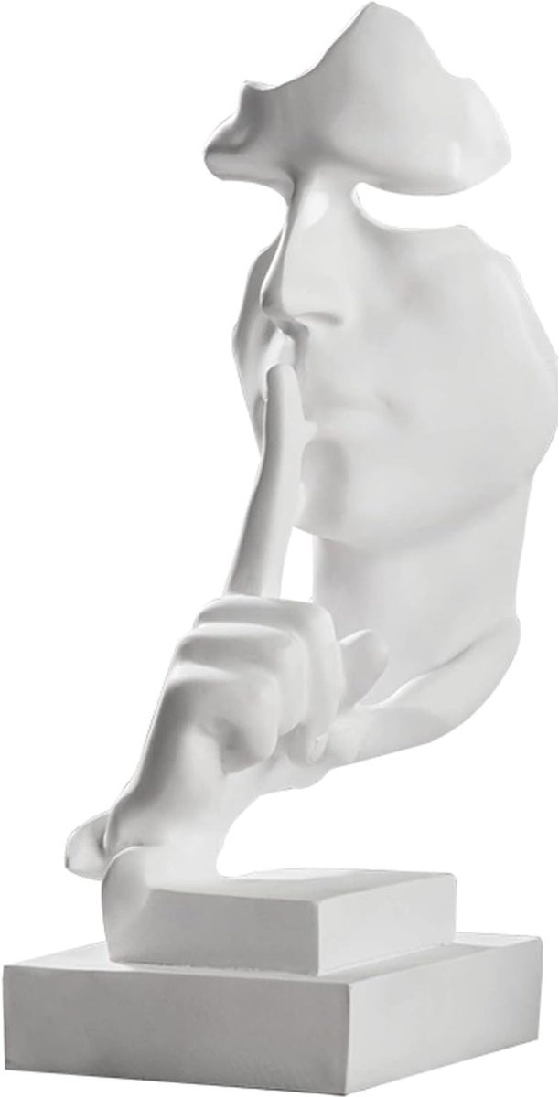 Silence is Golden Decoratieve Abstracte Sculptuur - Modern Polyhars Beeldje voor Interieurdecoratie