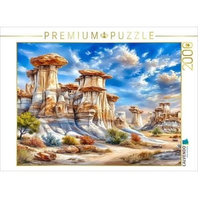 CALVENDO Puzzle Die Hoodoos in Drumheller in der Provinz Alberta | 2000 Teile Lege-Größe 90x67cm Foto-Puzzle für glückliche Stunden, Sonstige von ,
