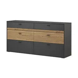 uno Sideboard  Butera , grau , Maße (cm): B: 184 H: 89 T: 44.0