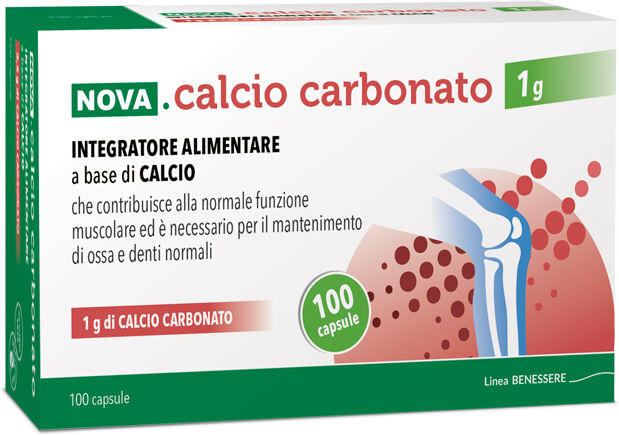 NOVA ARGENTIA Srl IND. FARM Nova Argentia, Calcio Carbonato, 100 Capsule