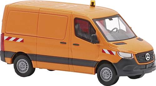 Busch 53407 H0 PKW Modell Mercedes Benz Sprinter kurzer Radstand/Flachdach, Verkehrsorange