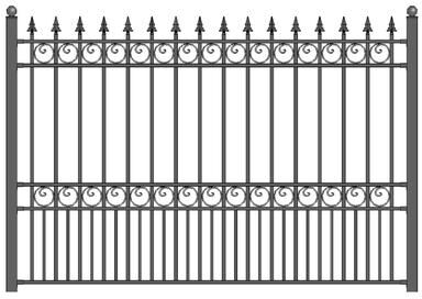 ALEKO DIY Outdoor Garden Yard Privacy Steel Fence Panel 5.5'x5' London Style
