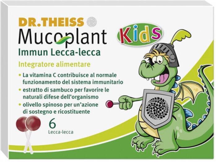 NATURWAREN ITALIA Srl Mucoplant Kids Immun Lecca Lecca 6 Pezzi - Sostegno Immunitario Delizioso per Bambini