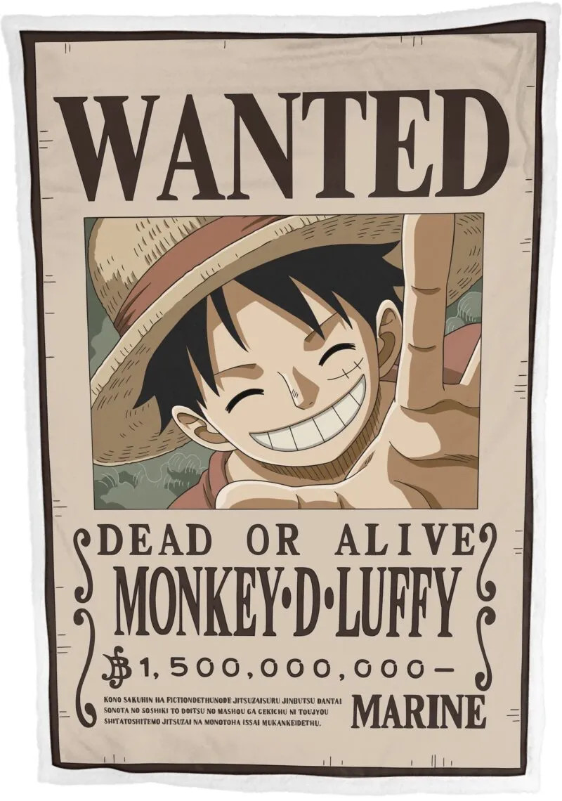 One Piece Sherpa Deken Luffy voor Kinderen, 100 x 150 cm