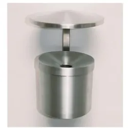 SZ Metall Wand-Aschenbecher grau, 15 cm