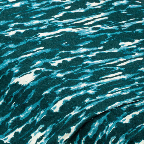 Viskose-Jersey "Batik", petrol