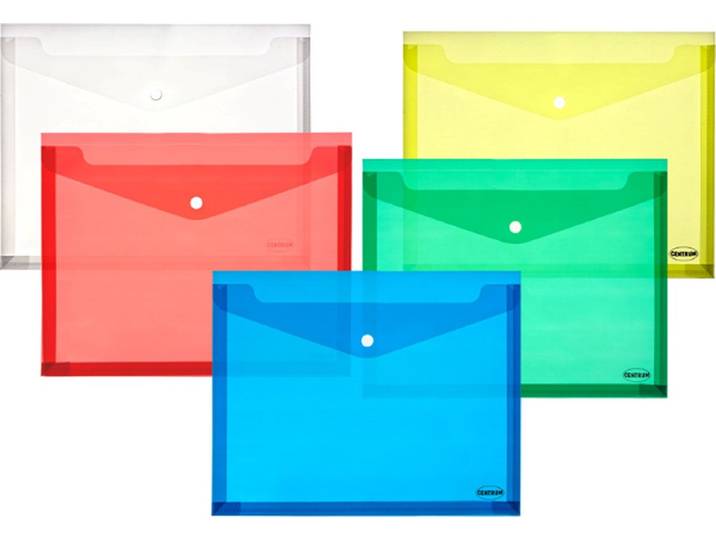 Centrum documentenmappen A4 multicolor plastic set 10 stuks.