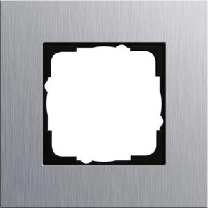 Gira Steckdosenrahmen 021117, Esprit, System 55, 1-fach, Aluminium, silber