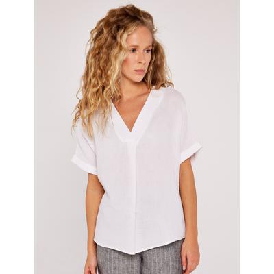 Klassische Bluse APRICOT "Top aus Baumwolle", Damen, Gr. M (38), weiß, Obermaterial: 100% Baumwolle CO., unifarben, Blusen Bluse, in fließender Ware