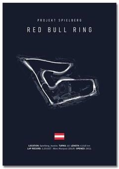 Uplift Picks F1 Track Wall Art Circuit Map Canvas Poster For Motorsport Racing Decor 40x60 Cm 24 unframed