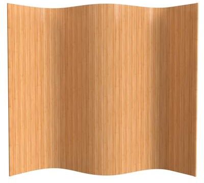 Handmade Bamboo Wave 6-foot Screen (China)