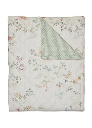 Pip Studio Kili Flower Quilt - Wit - 150 x 200 cm
