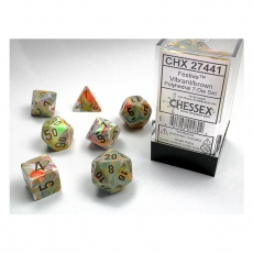 Chessex Würfel - Festive Vibrant/brown (7-Würfelset) 292540