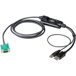 Aten CV190 Tastatur- / Video- / Maus- (KVM-) Kabel (1.80 m), Videokabel, Schwarz