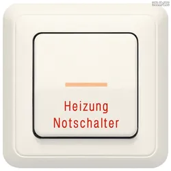 Jung 5560H Abdeckung Linse Aufschrift Heizung Notschalter volle Platte
