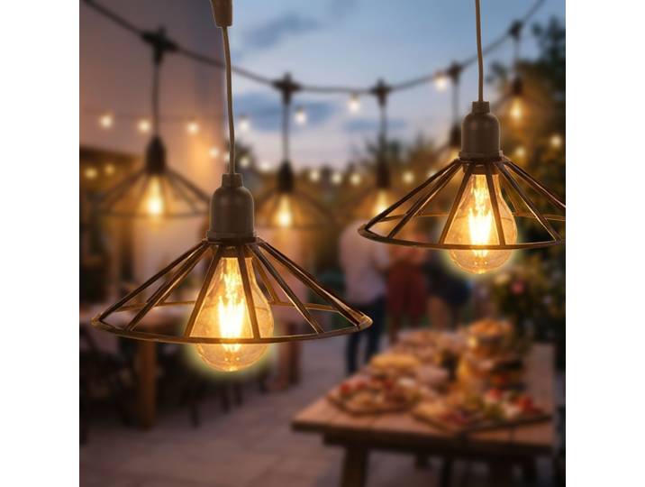 Partybeleuchtung, Lichterkette für Innen/ Aussen, 6 LED-Lampen, IP44