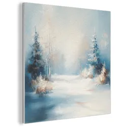 AKUSTIKBILD Wald - Winter - Natur - Abstrakt - Schnee Akustikpaneele 80x80 cm