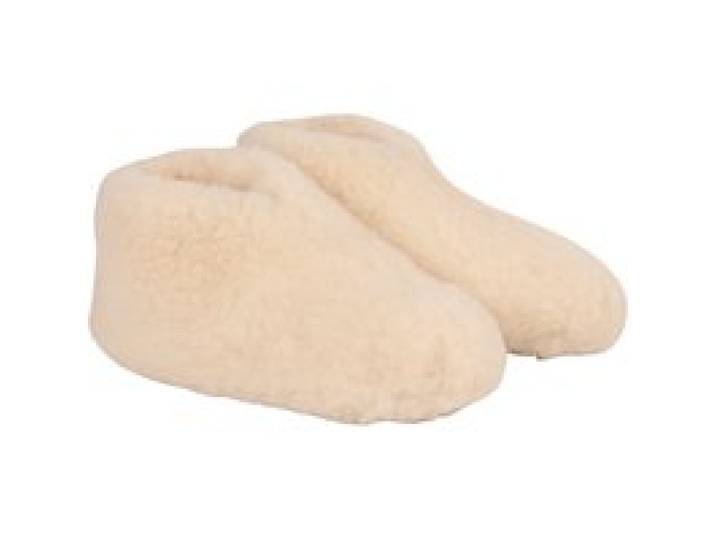 TXL COMFORT Pantoufles basses en laine (blanc, 36/38)