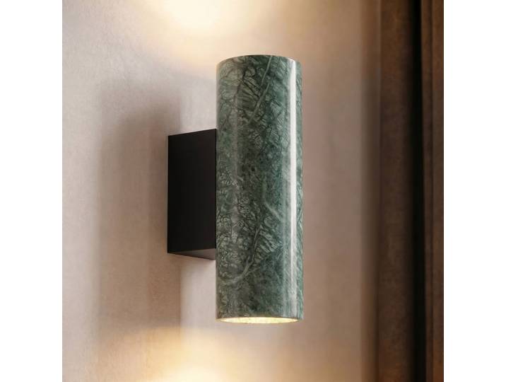 Applique murale Tavira, vert marbré, éclairage vers le haut/vers le bas, GU10 - Lucande - Salon / séjour - Moderne - Marbre - Multi-ampoules