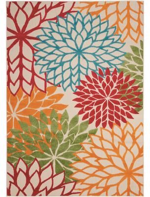 Nourison Aloha Floral Modern, Indoor/Outdoor Area Rug
