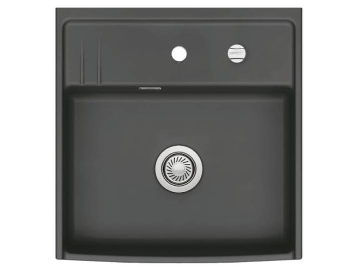 Elementspüle KENTRO 60 in SCHIEFER für AP-Tiefe 60 cm - Excenterbedienung/systemceram/Keramikspüle