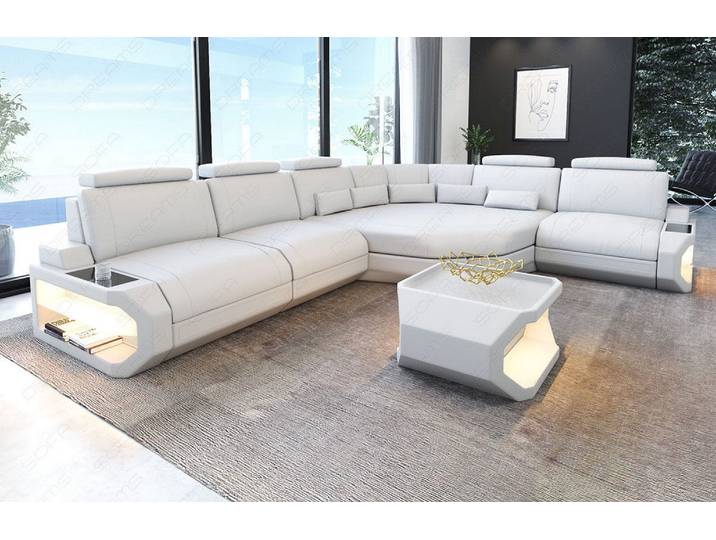 Couch Asti L-Form in Leder