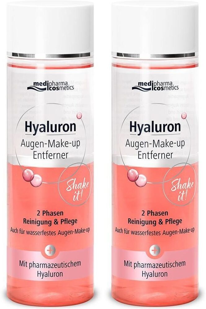medipharma cosmetics Hyaluron Augen-Make-Up Entferner 2x 2x200 ml Flüssigkeit