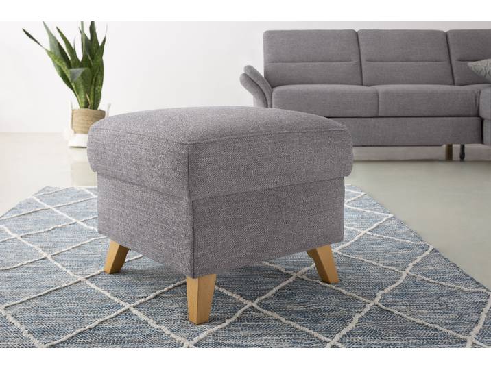 Stauraumhocker GOODPRODUCT Westerland , silber, B:58cm H:48cm T:58cm, 100% Polyester, Hocker, Stauraumhocker, in vielen Bezugsarten und Farben, auch in Luxus-Microfaser imprägniert