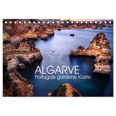 Algarve - Portugals goldene Küste (Tischkalender 2026 DIN A5 quer), CALVENDO Monatskalender