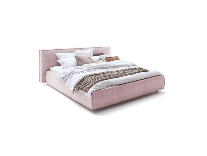 Kawola Polsterbett Carlo Pink Flachgewebe, Rosa, Textil, 200x200 cm, Schlafzimmer, Bett, Polsterbetten