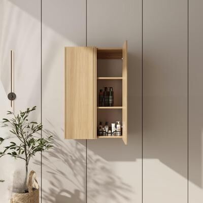 Kodotan sofa 24 Inch Wall Mounted Side Cabinet Combination, Soft Closing Door, Suitable For Small Bathroom,Study, Storage Room