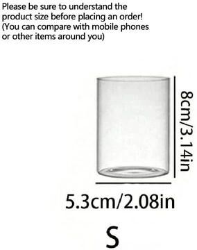 Inspired Living Clear Borosilicate Glass Candle Holder Cylinder Vase For Pillar Candles Wedding Centerpieces transparent S