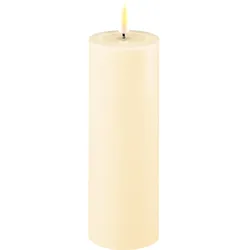 Deluxe Homeart LED Stumpenkerze Real Flame creme, Ø5 x H15cm, creme