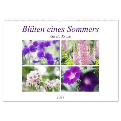 Blüten eines Sommers (Wandkalender 2027 DIN A2 quer), CALVENDO Monatskalender