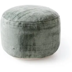 benuta Pure - Pouf Nova Hellgrün 55x55x30 cm
