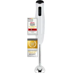 Exquisit Stabmixer MS 3003 we | 400 Watt | 2 Leistungsstufen | abnehmbarer Metallfuß | ergonomische Handhabung