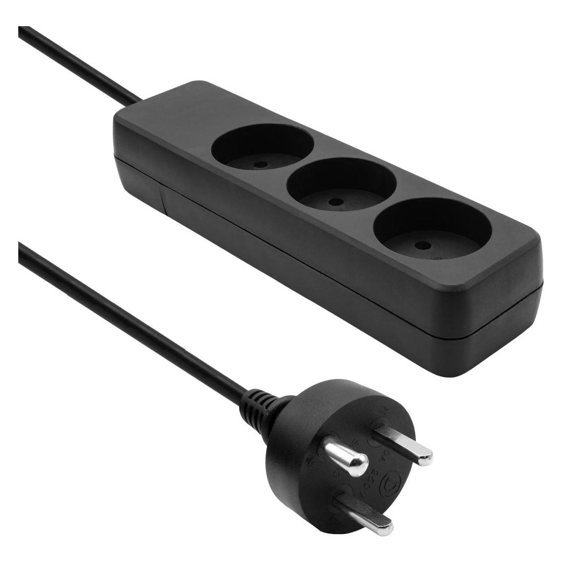 ProXtend Danish Power Strip 3-way 15M IT Black (3x, 15 m) (K3-KIT15B)