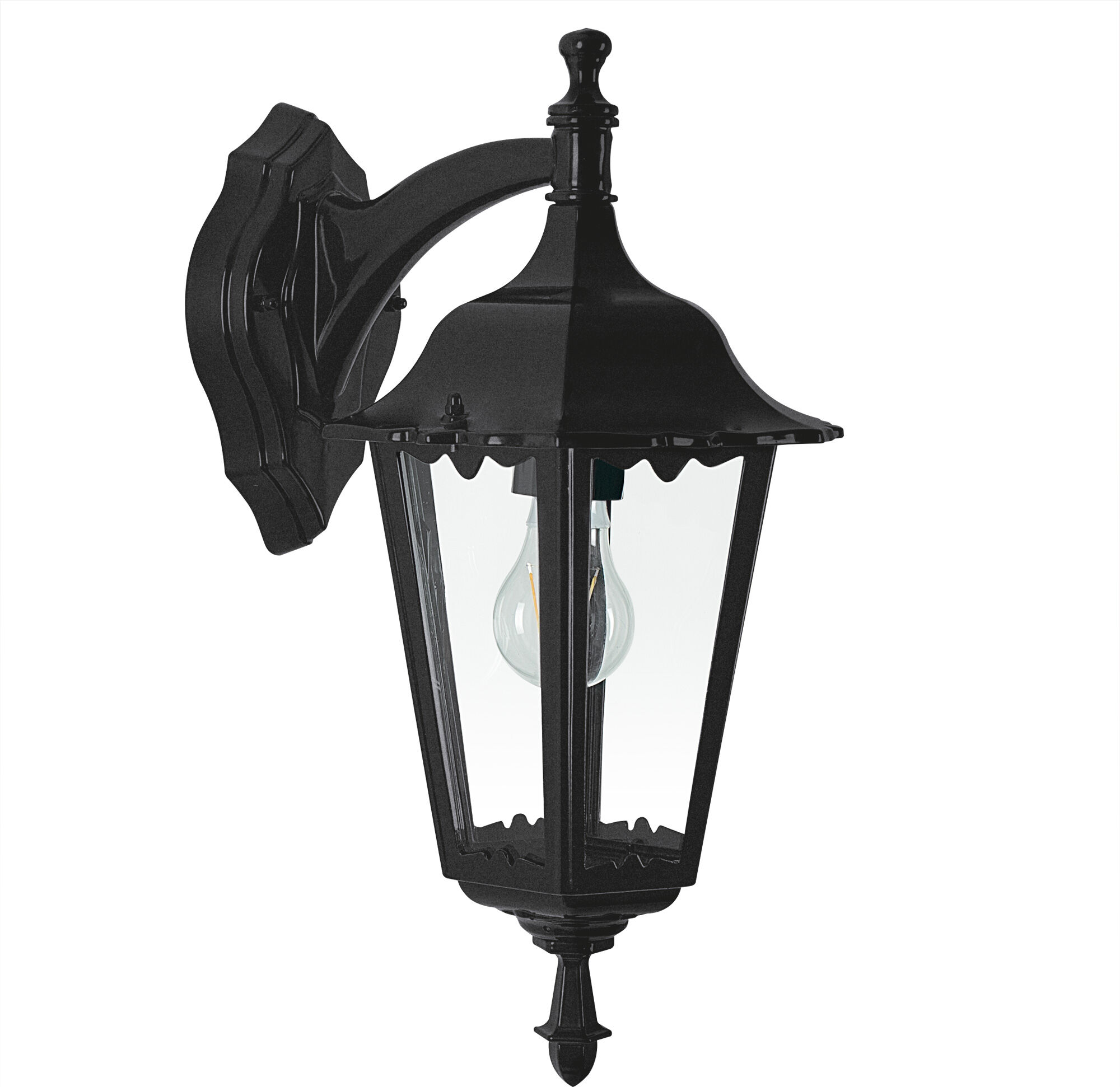 KS Verlichting Ancona Muurlamp Hang Zwart met 8W Bewegingssensor LED