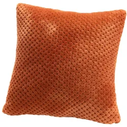 Kissen Damier Terracotta 40x40 - Braun Quadratisch Polyester Amadeus 40x8 cm