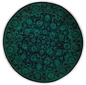Overton "Fine Vibrance, One-of-a-Kind Hand-Knotted Area Rug - Green, 6' 1"" x 6' 1"" - 6' 1"" x 6' 1"""