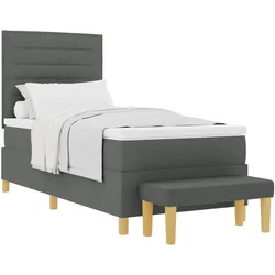 vidaXL, Boxspringbett, Inlunville (Linien-Design) (90 x 200 cm)