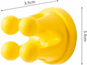 Inspire Picks Silicone Self Adhesive Toothbrush Holder Waterproof Multi Function Wall Hook For Bathroom Organization yellow 1pc