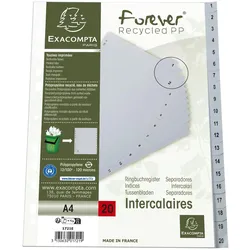 Exacompta Ordnerregister Vollformat 1-20 DIN A4