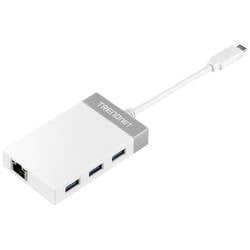 TrendNet TUC-ETGH3 USB-Hub 3 Port USB-C®, USB-A, RJ45 USB 3.0 5 GBit/s Grau TUC-ETGH3