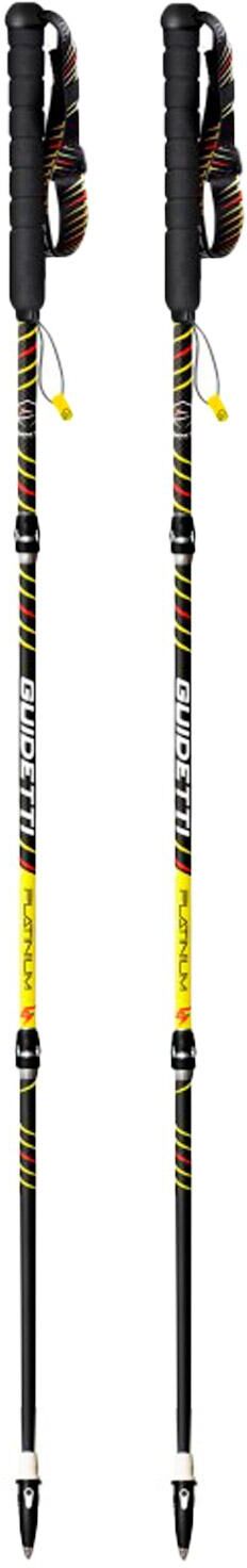 Guidetti  - Flashlock Platinium Aero Carbone Perf Noir Jaune - 130 - Bâtons de trail